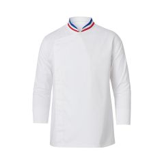 Veste cuisine Col MOF bleu blanc rouge