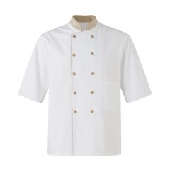 Veste cuisine boulangerie double boutons Beiges