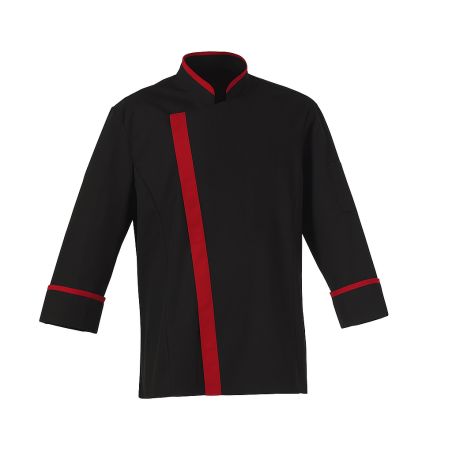 Veste de cuisine Homme ou Femme Rouge Noir