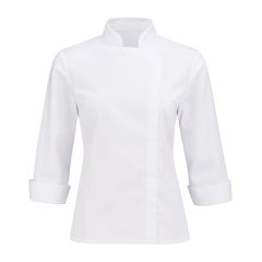 Veste cuisine Femme blanche manches longues Pressions