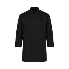 Veste cuisine femme noire ceintrée ajustée