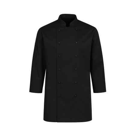 Veste cuisine femme noire ceintrée ajustée