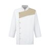 Veste de cuisine manches longues Blanche et beige Homme femme
