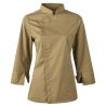 Veste de cuisine marron chocolat maille respirante cote et souflet dos