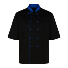 veste cuisine noir manches courtes