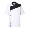 Veste cuisine Manches Courtes Homme Blanche et Noire