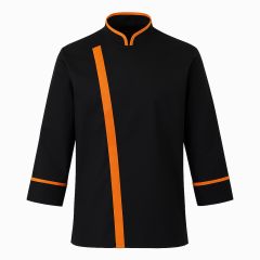 Veste cuisine noire et orange