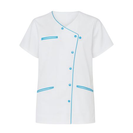 Blouse médciale infirmière Tenue moderne Blanche Turquoise