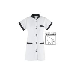 Blouse médicale Moderne Grise et Blanche