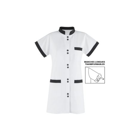 Blouse médicale Moderne Grise et Blanche