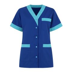 Tunique femme de menage coloris Bleu et turquoise