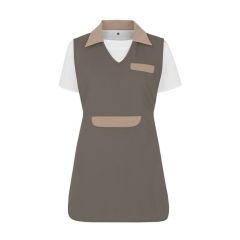 Tablier chasuble Beige pour boulangerie avec col