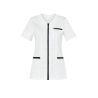 Tenue aide soignante Blanche fermeture ZIP Noir
