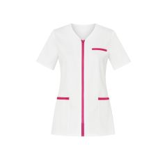 Tunique médicale fermeture zip Fushia