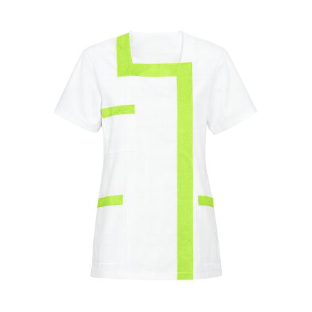 Tenue infirmiere col carre Vert usage blouse medicale