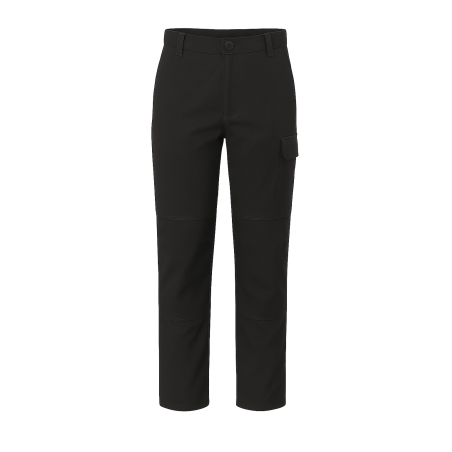 Pantalon de travail uni noir couture renforcée