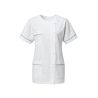 Tunique Médicale Blanc lisere vert 3 poches et manches