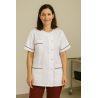 BLouse médicale finition liseré prune hauteur tunique