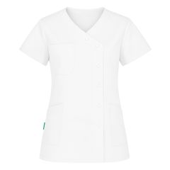 Blouse ifnirmiere Vanessa Blanche fermeture croisee