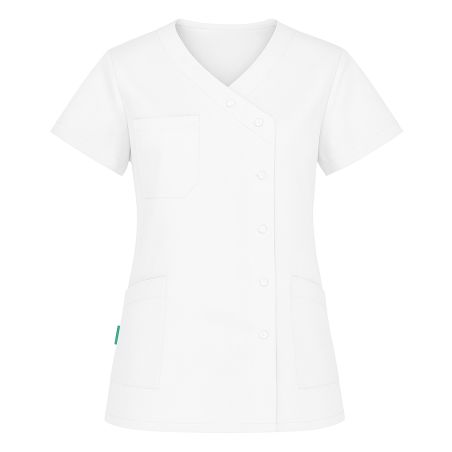 Blouse ifnirmiere Vanessa Blanche fermeture croisee