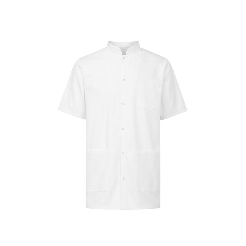 Tunique medicale homme col officier Blouse médicale Homme Blanche