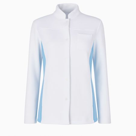 Passe couloir hospitalier en polaire Blanc et Turquoise