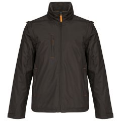 BLOUSON MANCHES AMOVIBLES DARK GREY/ORANGE TXX