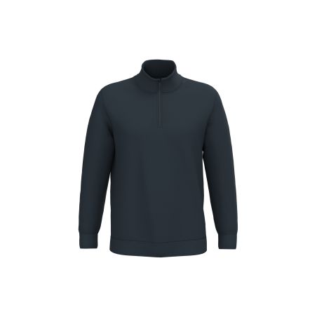 Sweat-shirt col zippé navy