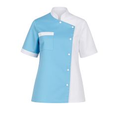 Tunique medicale col mao blanche et ciel