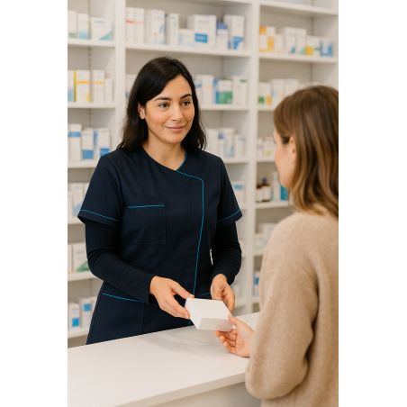 Tunique de travail Marine Turquoise Medical Proprete Domicile tissus nouvelle generation