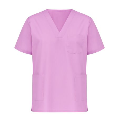 Blouse medicale Violet Tunique de travail Col V Homme Femme Kine dentisite veterinaire