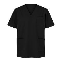 Tunique de travail Noire Col V Homme Femme Eshticienne Dentisite Industrie Medical