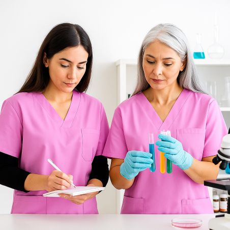 Blouse medicale Violet Tunique de travail Col V Homme Femme Kine dentisite veterinaire