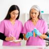 Blouse medicale Violet Tunique de travail Col V Homme Femme Kine dentisite veterinaire