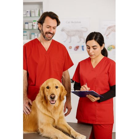 Blouse medical veterinaire kine ergo sage femme Bordeaux Homme Femme