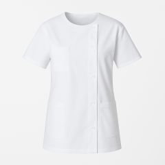Blouse medicale femme été Popeline Blanche Tunique infirmiere legere été