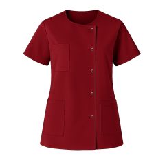 Blouse medicale femme Tunique de travail brodeaux manches courtes