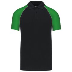 POLO BASEBALL MC Black / Green L