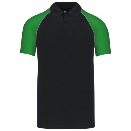 POLO BASEBALL MC Black / Green L