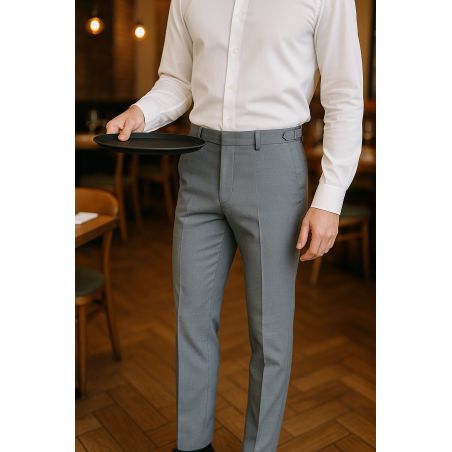 Pantalon Serveur Homme avec Ceinture Réglable – Confort & Élégance Professionnelle