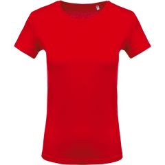 T-Shirt col rond manchescourtes femme red