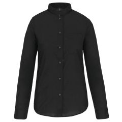 Chemise femme col mao ML black