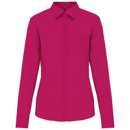 Chemisier femme manchesongues fuchsia