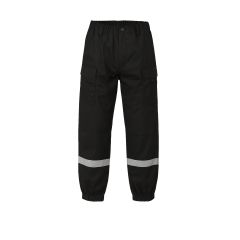 Pantalon de travail noir avec bandes réfléchissantes – Sécurité / Industrie / SSIAP