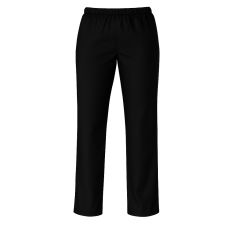 Pantalon esthétiienne en Poly viscose Noir taille élastiquée