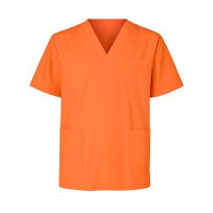 Tunqiue de travail orange Foncée Homme Femme Tunique vétérinaire Tunique de bloc 3 poches