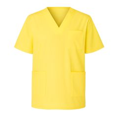 Blouse médicale Jaune Homme Femme Col V 3 poches