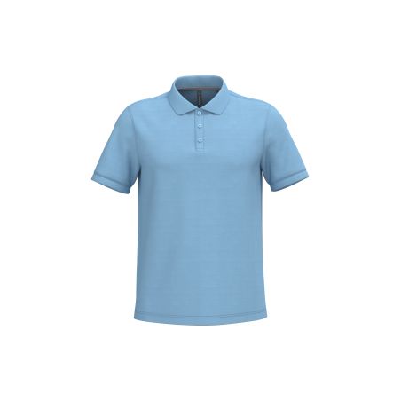 POLO MANCHES COURTES KARIBAN Sky Blue L