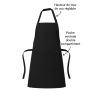 Tablier bavette noir 135 100 % polyester TU
