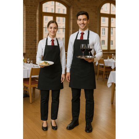 Tablier bavette noir 135 100 % polyester TU